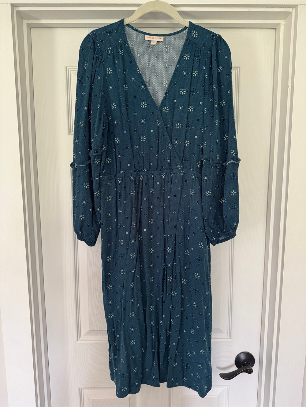 Knox Rose Teal V-Neck Midi Dress
